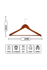 Zarif ve Şık Ahşap Elbise Askısı - Gardırobunuz İçin Mükemmel Seçim!