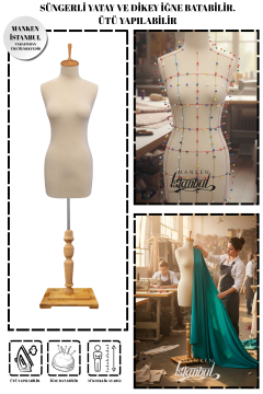 Balık Model 38 Beden  Süngerli İğne Batabilen Terzi Mankeni