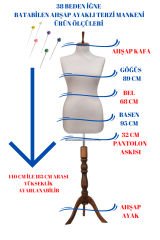 38 Beden Süngerli Terzi Mankeni Prova Mankeni