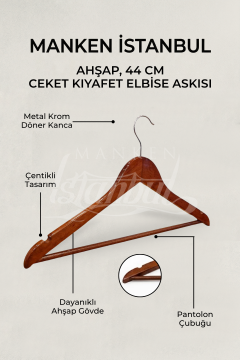 10 Adet Zarif ve Şık Ahşap Elbise Askısı - Mükemmel Seçim!