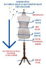 40 Beden Süngerli Terzi Mankeni Prova Mankeni