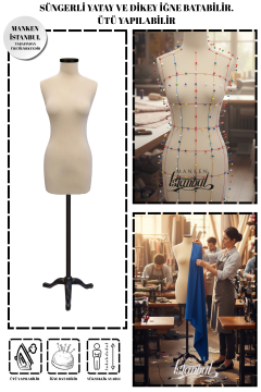 Balık Model 38 Beden Süngerli İğne Batabilen Terzi Mankeni