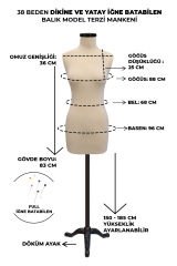 Balık Model 38 Beden Süngerli İğne Batabilen Terzi Mankeni