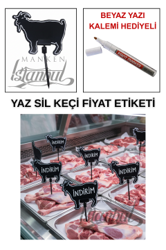 10 Adet Yaz Sil Mini Boy Fiyat Etiketi - Yazı Kalemli 10 ADET - SAPLAMALI - KEÇİ