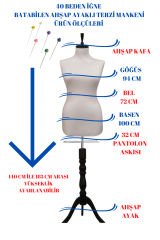 40 Beden Süngerli Terzi Mankeni Prova Mankeni