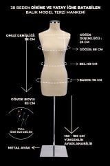 38 Beden Balık Model Süngerli İğne Batabilen Terzi Mankeni