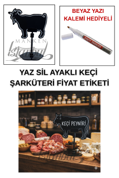 10 Adet Yaz Sil Mini Boy Fiyat Etiketi - Yazı Kalemli 10 ADET - AYAKLI - KEÇİ