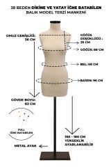 38 Beden Balık Model Süngerli İğne Batabilen Terzi Mankeni