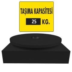 Elektrikli Siyah Renk 25 KG Kapasiteli (220 WOLT) Döner Platform