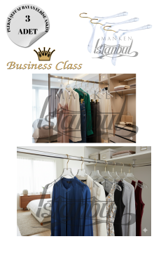 40 Cm Pleksi Şeffaf Gold Kanca Bayan Takım Palto Ceket Askısı