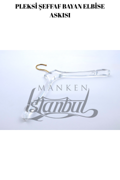 40 Cm Pleksi Şeffaf Gold Kanca Bayan Takım Palto Ceket Askısı