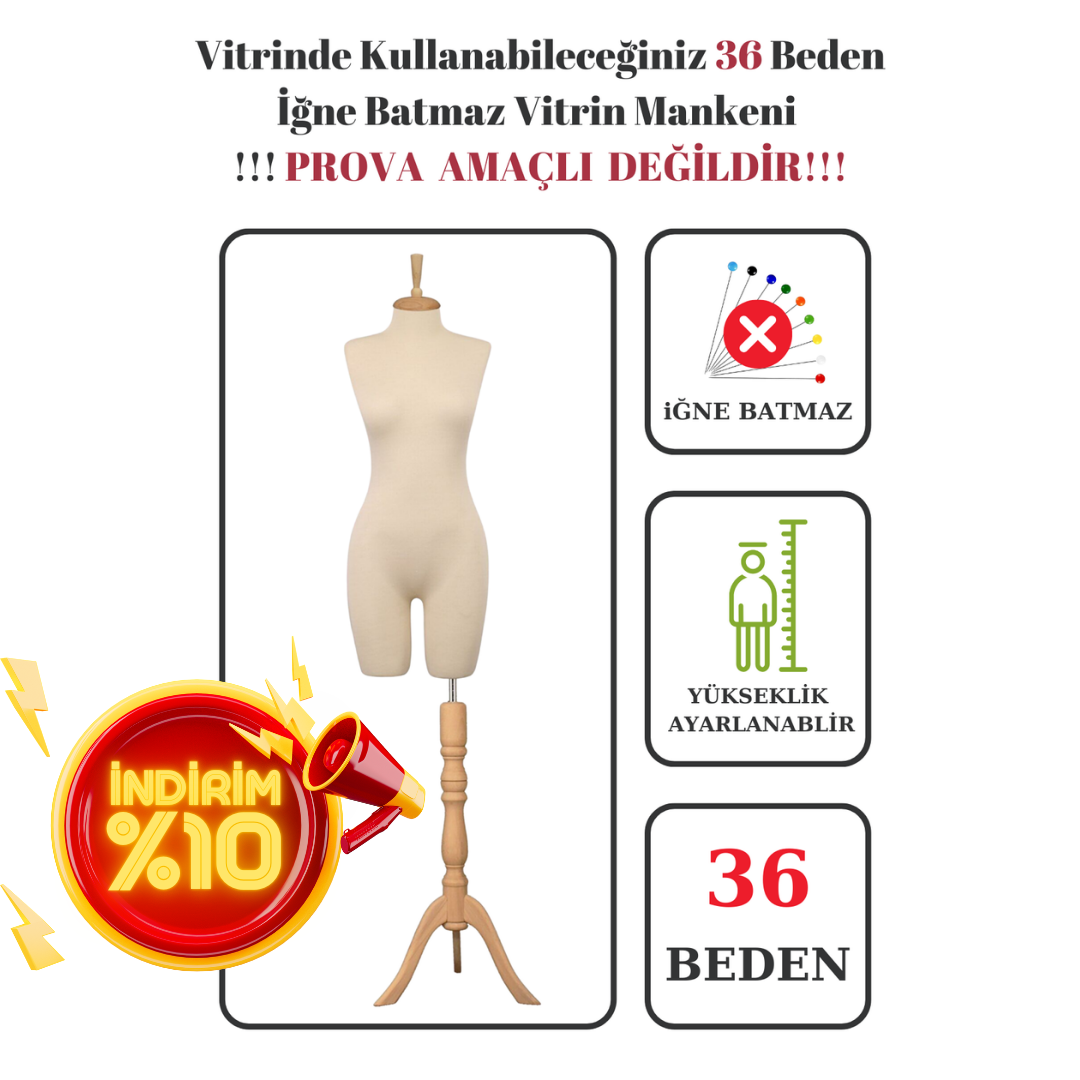 Pantolon Giyebilen Terzi Mankeni Vitrin Mankeni