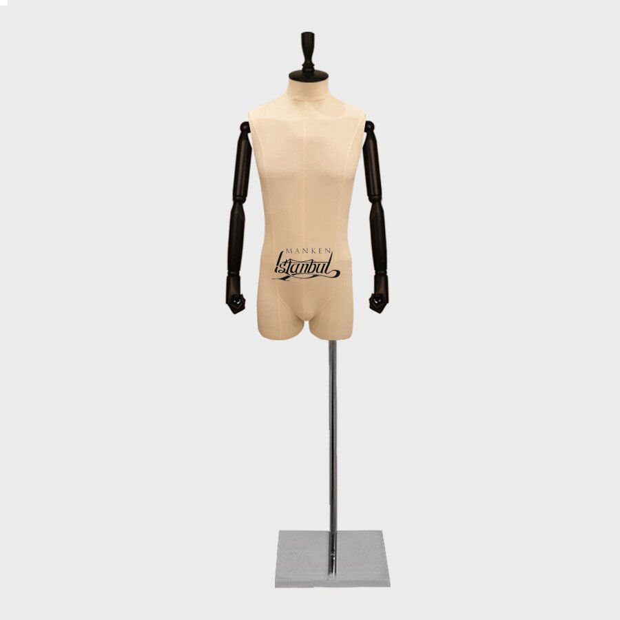 Keten Kumaş Pantolon Giyebilen Terzi Mankeni Vitrin Mankeni