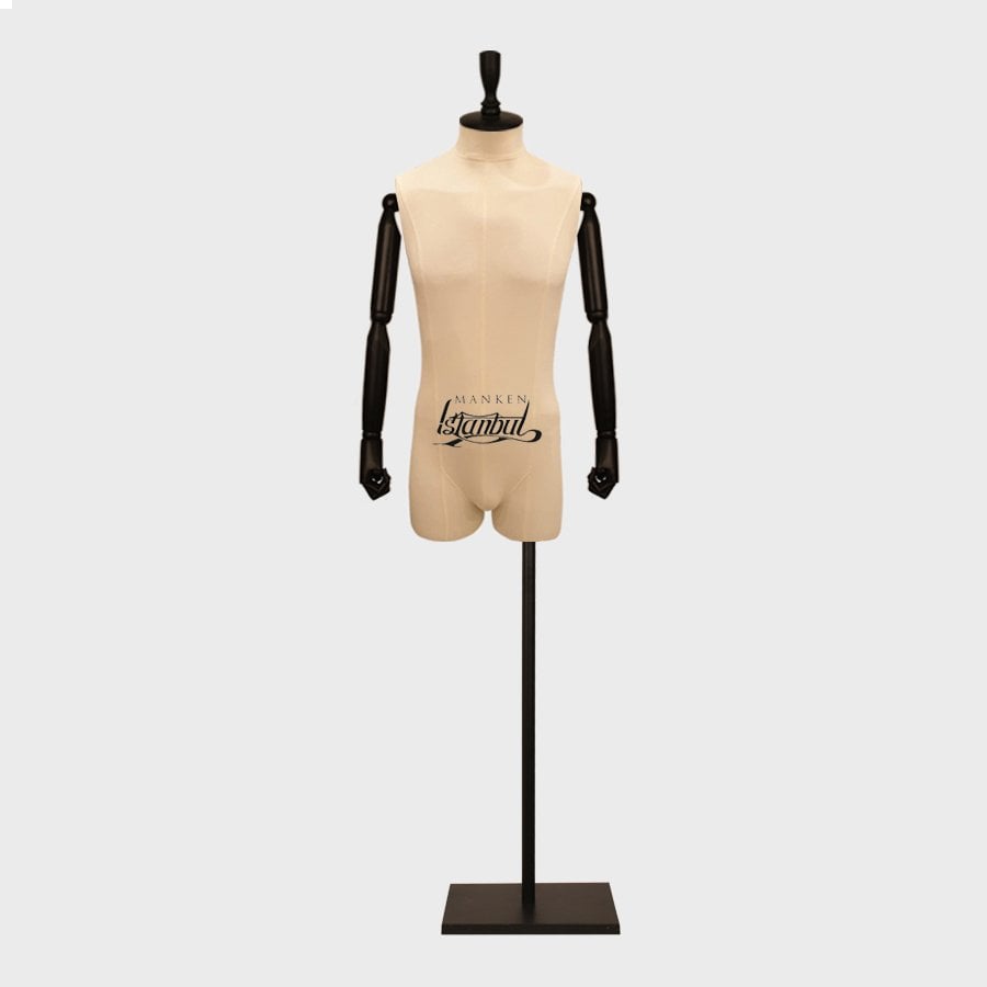 Keten Kumaş Pantolon Giyebilen Terzi Mankeni Vitrin Mankeni