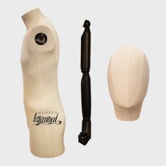 Keten Kumaş Pantolon Giyebilen Terzi Mankeni Vitrin Mankeni