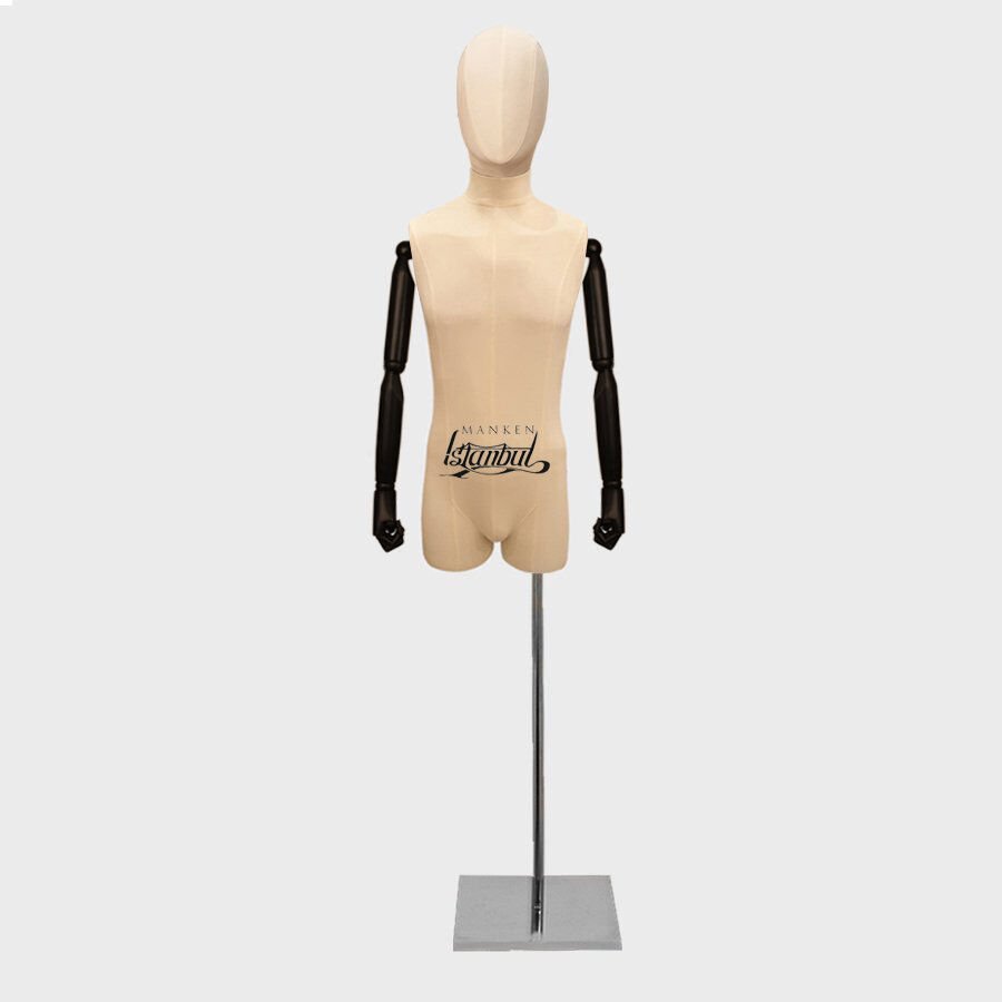 Keten Kumaş Pantolon Giyebilen Terzi Mankeni Vitrin Mankeni