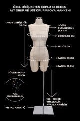 Profesyonel 38 Beden İğne Batabilen Terzi Mankeni Prova Mankeni
