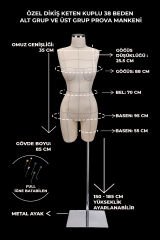 Profesyonel 38 Beden İğne Batabilen Terzi Mankeni Prova Mankeni