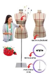 Kılavuz Çizgili İğne Batabilen Terzi Mankeni Prova Mankeni 36-38-40 Beden