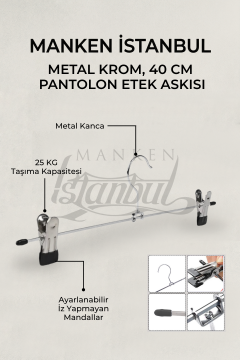 10 Adet Metal Mandallı Krom Pantolon Askısı Etek Askısı