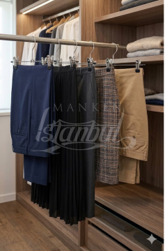 10 Adet Metal Mandallı Krom Pantolon Askısı Etek Askısı