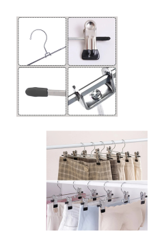 10 Adet Metal Mandallı Krom Kaplama Pantolon Askısı Etek Askısı