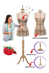 Kılavuz Çizgili İğne Batabilen Terzi Mankeni Prova Mankeni 36-38-40 Beden