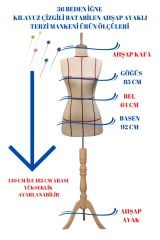 Kılavuz Çizgili İğne Batabilen Terzi Mankeni Prova Mankeni 36-38-40 Beden