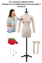 Seyyar Kollu Balık 38 Profesyonel Süngerli Terzi Mankeni