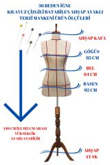 Kılavuz Çizgili İğne Batabilen Terzi Mankeni 36-38-40 Beden