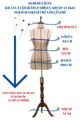 Kılavuz Çizgili İğne Batabilen Terzi Mankeni 36-38-40 Beden