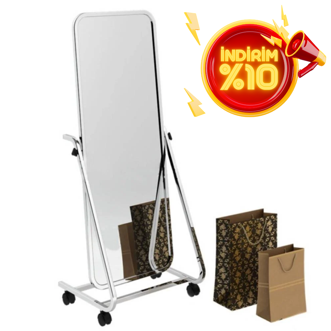 Tekerlekli Büyük Boy Aynası (AYNASIZ GÖNDERİM YAPILMAKTADIR)
