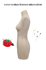 Seyyar Kollu 38 Beden Balık Profesyonel İğne Batabilen Terzi Mankeni