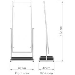 Tekerlekli Metal Büyük Boy Aynası (AYNASIZ GÖNDERİM YAPILMAKTADIR)