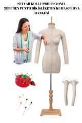 Seyyar Kollu Balık 38 Profesyonel Süngerli Terzi Mankeni