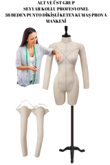 Seyyar Kollu  38/40 Beden Profesyonel İğne Batabilen Terzi Mankeni