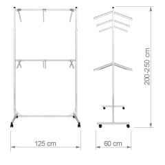 Çift Taraflı 12 Askılı Orta Stand Konfeksiyon Standı