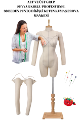 Seyyar Kollu 38/40 Beden Profesyonel Süngerli Terzi Mankeni