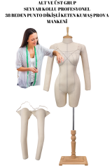 Seyyar Kollu 38/40 Beden Profesyonel Süngerli Terzi Mankeni