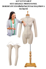 Seyyar Kollu 38/40 Beden Profesyonel İğne Batabilen Terzi Mankeni