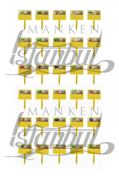 10 Adet Manav Etiketi Market Etiketi 108 Adet Karton Etiket SARI - 30 adet