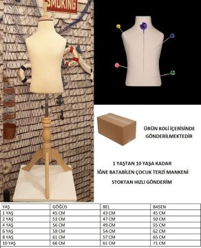 Çocuk terzi mankeni prova mankeni vitrin mankeni