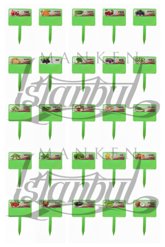 10 Adet Manav Etiketi Market Etiketi 108 Adet Karton Etiket YEŞİL - 40 adet