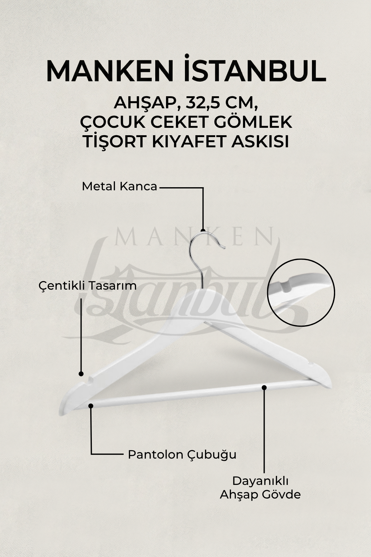 10 Adet Çocuk Ahşap Ceket Askısı Gömlek Askısı Tişört Askısı Ahşap Askı