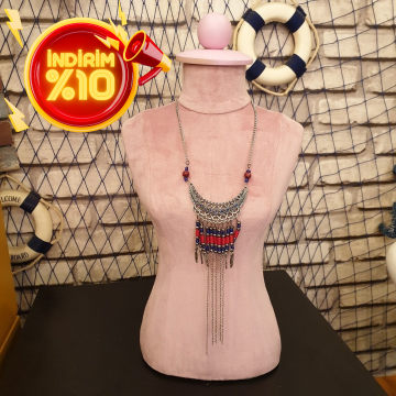 Bayan kumaş kaplı kafa mankeni Takı Aksesuar Mankeni