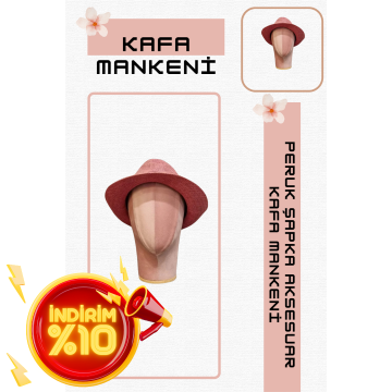 Bayan kumaş kaplı kafa mankeni-Aksesuar Mankeni