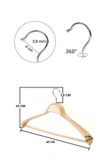48 cm A Kalite 10 Adet Ahşap Askı Elbise Askısı Kıyafet Askısı