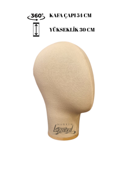 Bayan kumaş kaplı kafa mankeni-Aksesuar Mankeni
