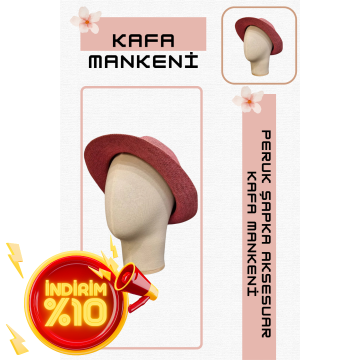 Bayan kumaş kaplı kafa mankeni-Aksesuar Mankeni