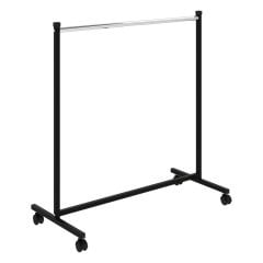 Ekonomik Tek Katlı Tekerlekli Askılık Elbise Askılığı Orta Stand